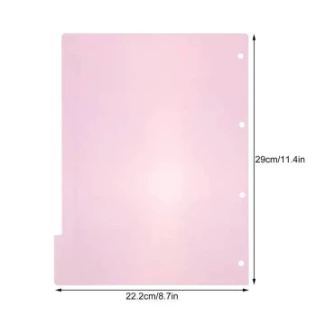 10Pcs Paper A4 Divider Index Board Labels Dividers for 4 Rin