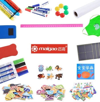 Maigao Whiteboard Accessories: Dust-Free Chalk, Whiteboard Markers, Grid Stickers, Number and Letter Stickers