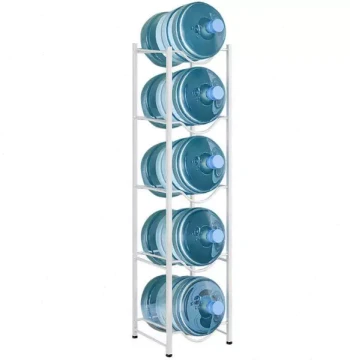 Yiduomei White Single-Row 5-Tier Water Dispenser Bucket Rack