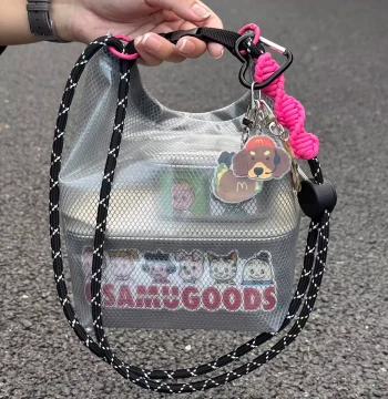 Waterproof Swimming Bag, Large Capacity Portable Swimsuit Storage Bag, Transparent Beach Bag, Shoulder Jelly Bag, Travel Handbag