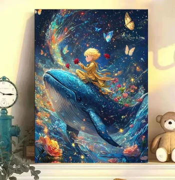 Adult and Kids DIY Paint by Numbers, Acrylic Hand-Painting Kit for Oil Painting Fill-In