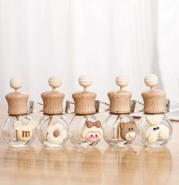 [$50 Off Instantly] Mini Car Perfume Diffuser with Thick Glass Bottle and Hanging Accessory BW