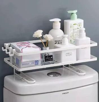 Over-Toilet Storage Rack Bathroom No-Drill Restroom Organizer Shelf Storage Miracle