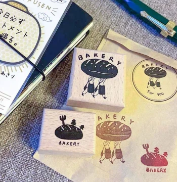 Kawaii Wooden Stamps Bakery Party Journaling Cute Scrapbooki