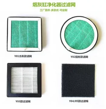 Ashtray Air Purifier Filter - Removes Secondhand Smoke, PM2.5, Dust, and Activated Carbon Core