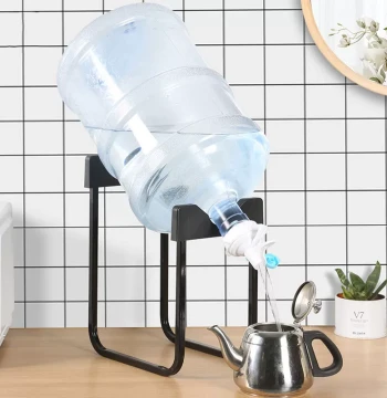 Bottled Water Rack Stand with Dispenser Pump, Desktop Inverted Water Bucket Holder for Easy Drinking