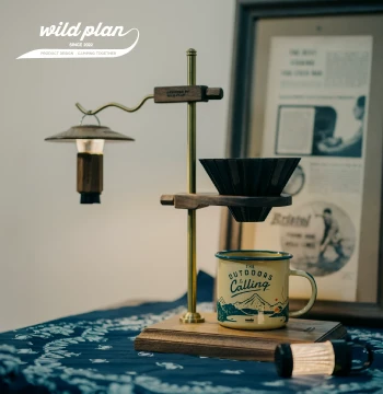 Wild Plan Desktop Lamp Stand for Camping Lights - Compatible with Thor ML4 and GZ Lights, Multi-Function Pour-Over Coffee Rack