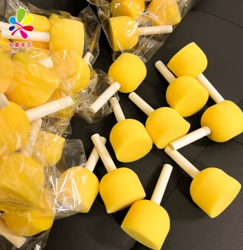 Sponge Stamp Mushroom Wand Round Printing Tool for Children's Kindergarten Graffiti, Painting, Art and Drawing Sponge Rods