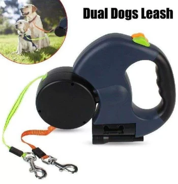 m Dogs Strap Auto Retractable Dual Dog Leash With
