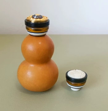 New Gourd Inlay High-End Inlaid Cultural Play Gourd Accessories Inlaid Portable Ornament Without Dragon Head Handheld Piece Lid