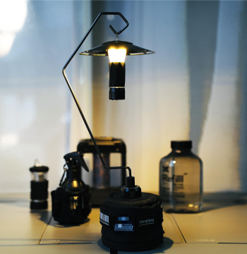 Camping Flat Gas Canister Lamp Pole, Outdoor High-Altitude Gas Adapter Stand, Stainless Steel & Aluminum Alloy Support