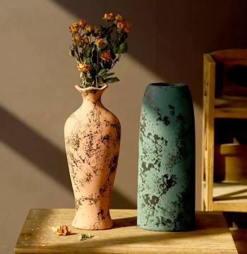Qingtao Bargain Taoyuanxi Ceramic Retro Warehouse Jar Dried Flower Water Cultivation Small Vase Living Room Flower Arrangement Rough Pot