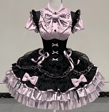 [Second Group Deposit] One Little Milk Candy Heartbeat Support, Black-Purple Sweet Cool Slimming Sweet-Spicy Lolita Dress