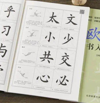 Ouyang Xun Ou Style Regular Script Introductory Tutorial Video Explanation Basic Calligraphy Textbook Tutorial Brush Copybook
