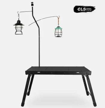 CLS New Outdoor Lamp Stand - Camping Light Bracket with Double Hooks, Pole for Wild Camping Lighting and Market Stall Hanging