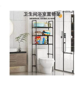 Floor-Standing Bathroom Storage Rack for Over-Toilet Installation, No-Drill Bathroom Cabinet