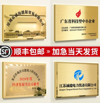 Custom Stainless Steel Company Sign, Titanium Gold Plaque, Sand Gold Bronze Plate for Business Nameplate and Advertising