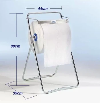 ORDER Floor-Standing Movable Wiping Stand, Portable Roll Wiper Holder, Galvanized Stainless Steel Rack