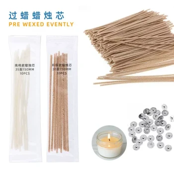 Aromatherapy Candle Wick DIY Smokeless Eco-Friendly Wax-Core Cotton Wick, Pre-Waxed Replacement Core for Soy Wax
