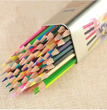 Water-Soluble Colored Pencil Sketch Set, Watercolor Pencils in Tin Case for Coloring Books and Fine Brush Painting, Basic Pack K-2012-12