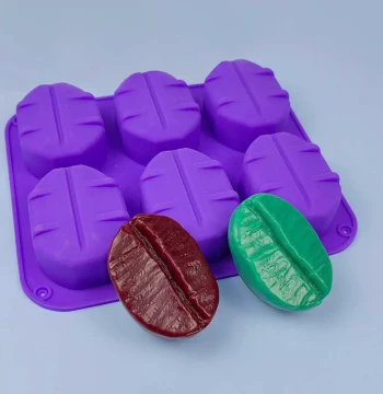 Coffee Bean Silicone Mold for Handmade Soap, Aromatherapy Candles, Fondant, Chocolate, and Mousse Cakes