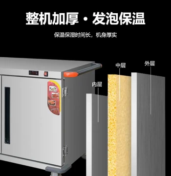 Commercial Banquet Food Warmer Cart - Horizontal Double-Door Heated Mobile Cabinet for Postpartum Centers and Cafeterias