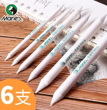 Marie's 6-Piece Paper Blending Stump Set for Art Students, Highlight Sketching, Professional Drawing Tools for Beginners and Charcoal Pastels