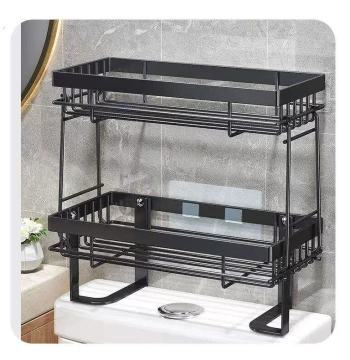 Over-Toilet Storage Rack - No-Drill Bathroom Cabinet and Shelf Organizer for Restroom and Washroom