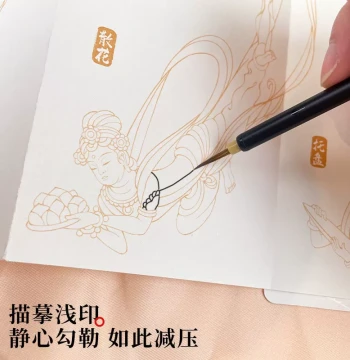 Feileniao Pocket Elegance Collection - Fine Line Drawing and Coloring Set for Traditional Chinese Painting Travel Kit