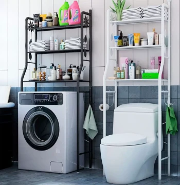 Multi-Tier Laundry Machine Storage Rack for Bathroom and Toilet