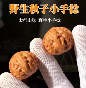 Wild Autumn Zi Wenwan Walnut Hand-Rolling Premium Mountain Walnut Lion's Head Practice Ball Antique Collectible