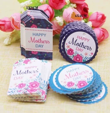 Mother's Day Gift Tag Set - 50 Pairs with Strings, Portable Lifestyle Gift Accessories