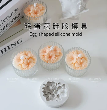 DIY Aromatherapy Candle Making Kit: Rose and Frangipani Flower Silicone Molds for Scented Candles and Plaster