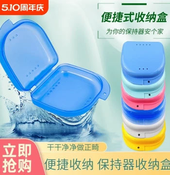 Orthodontic Retainer Case with Ventilation for Braces, Aligners, and Dentures – Portable Storage Box