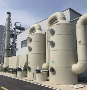 Environmental Protection Equipment: Desulfurization Biological Deodorization Acid Mist Purification Tower, Spray Tower, Washing Tower in FRP, PP, or Stainless Steel