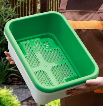 Rectangular Plastic Vegetable Planter for Balcony - Durable Home Gardening Pot