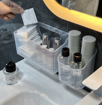 Face Towel Storage Box Wall-Mounted Bathroom Tissue Holder