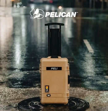 PELICAN 1510 Protective Safety Case with Trolley - Waterproof Travel Box for Outdoor Photography Gear