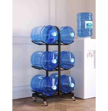 Detachable Large Water Barrel Rack for Mineral and Purified Water, Office Bottled Water Storage Stand with Wheels