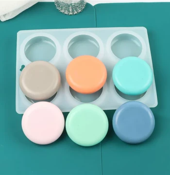 Handmade Soap and Baking Cake Silicone Mold - Round 6-Cavity