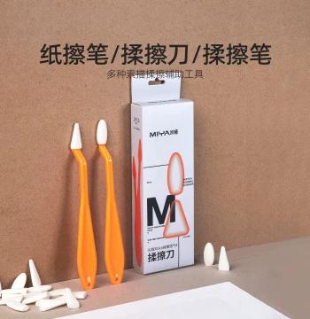 Mia Core Paper Stump and Blending Knife Set, Double-Ended Blending Pen for Sketching, Art Student Drawing Tools (S/M/L)