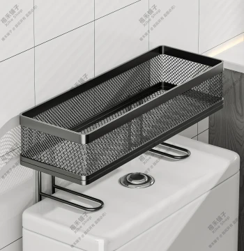 Over-Toilet Storage Rack with Tissue Organizer for Bathroom, Vanity, and Shower Gel - Multi-Use Bathroom Shelf