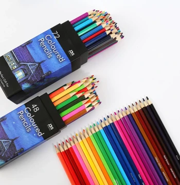 Colored Pencil Set, Basswood Hexagonal Raw Wood Pencils for Painting and Art Coloring