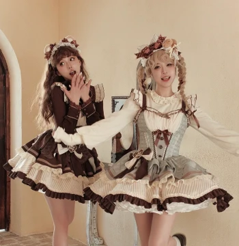 [Group 13 Full Payment Pre-order] Thin Mint Fufu Hawthorn Berry Mint Chocolate Lolita Dog-Short Fishbone Puffy Skirt