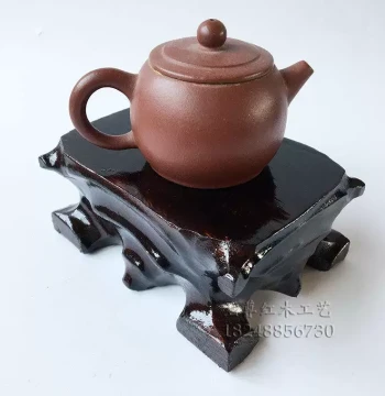 Imitation Rosewood Solid Wood Seal Carving Small Base for Strange Stones, Collectibles, Walnuts, Succulents, and Vases (Rectangular)