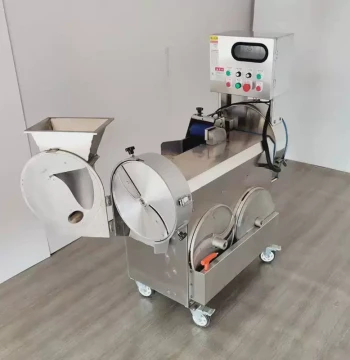 Fully Automatic 801 Vegetable Cutter, Large Dual-Head Slicing/Dicing Machine for Cafeterias