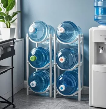 Multi-Function Water Cooler Bucket Storage Rack for Office, Large Capacity Floor-Standing Organizer