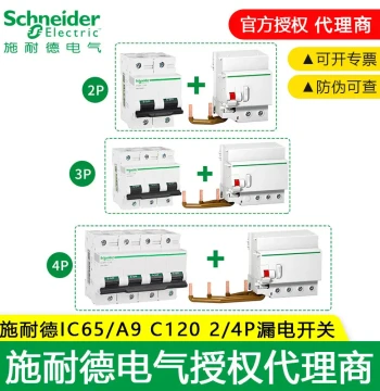 Schneider Leakage Switch IC65 Vigi C120H 2/4P D80/100/125A Leakage Circuit Breaker