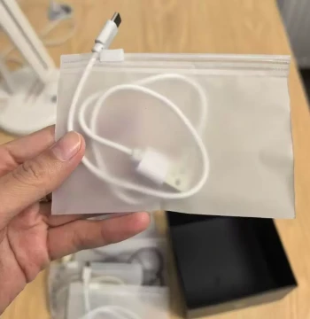 Data Cable Organizer Bag with Zipper for Charging Cables and Adapters - Dustproof Desktop Storage