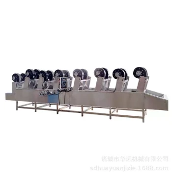 Large Flip-Type Water Draining and Air Drying Machine, Fully Automatic Air Knife Blower for Vegetables, Commercial Continuous Drying Equipment